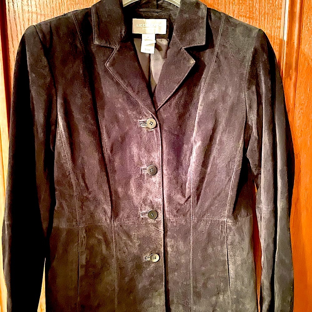 Liz Claiborne Black Suede Jacket Sz M